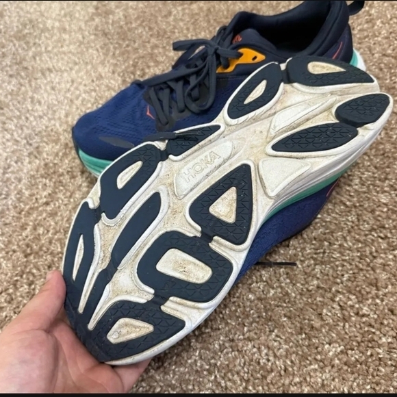 Hoka One One Navy Running Shoes Bondi 8 Size 9 Blue - Picture 4 of 4